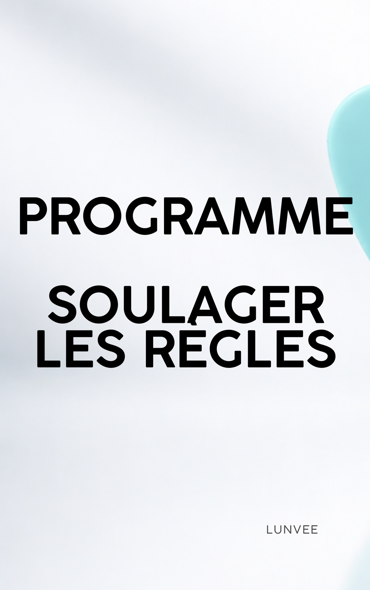 Programme - Soulager les règles